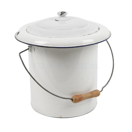 Enamel Bucket With Lid 
