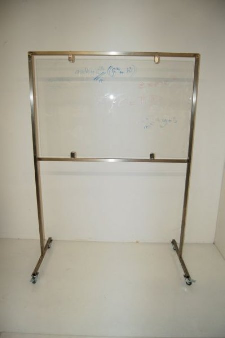 Glass incident / lab display panel on stand